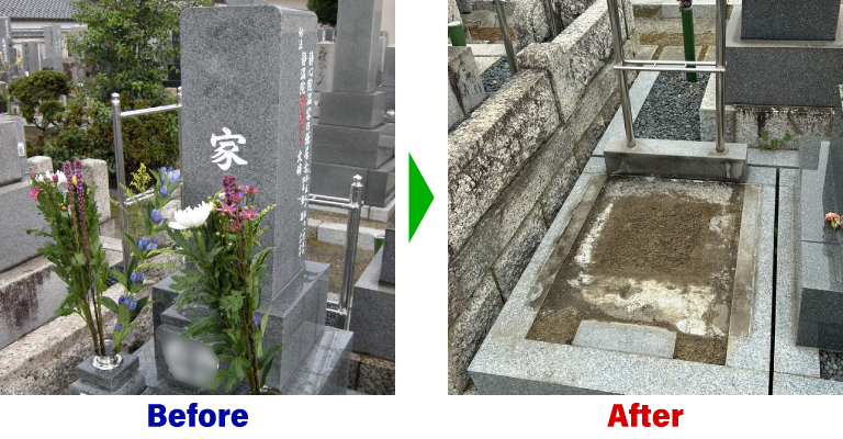 愛知県北名古屋市　寺墓地のお墓じまい