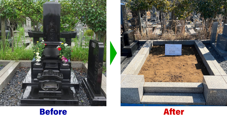 千葉県習志野市 公営墓地のお墓じまい