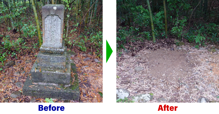 福井県越前市　みなし墓地のお墓じまい