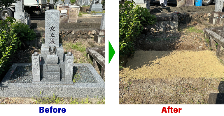 岐阜県岐阜市　公営墓地のお墓じまい