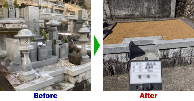 兵庫県姫路市　寺墓地のお墓じまい