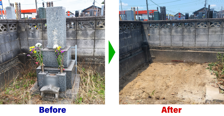 茨城県猿島郡堺町　市営墓地のお墓じまい