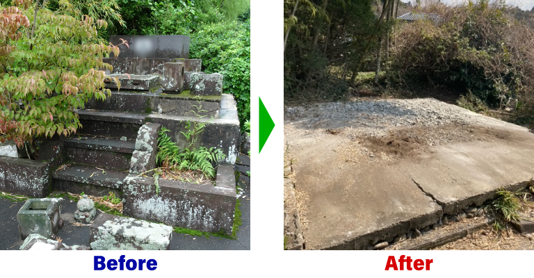 熊本県菊池郡大津町　墓地のお墓じまい
