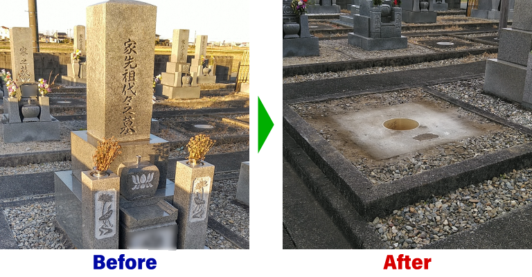 三重県津市　共同墓地のお墓じまい