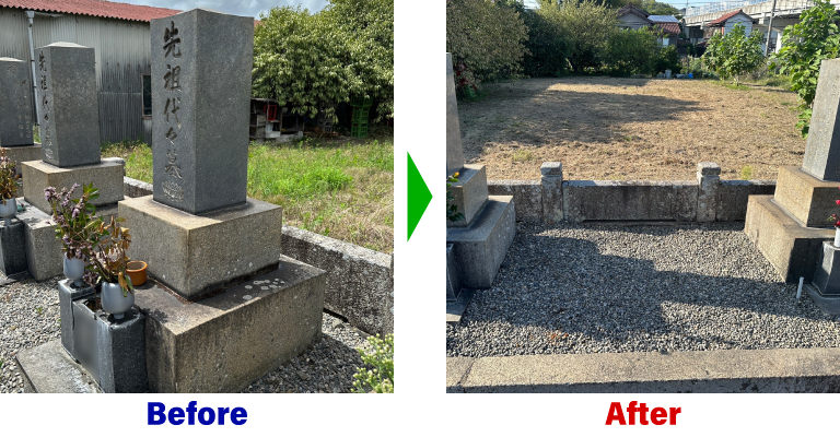 三重県三重郡朝日町　公営墓地のお墓じまい