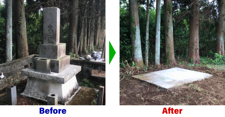 宮崎県延岡市　墓地のお墓じまい