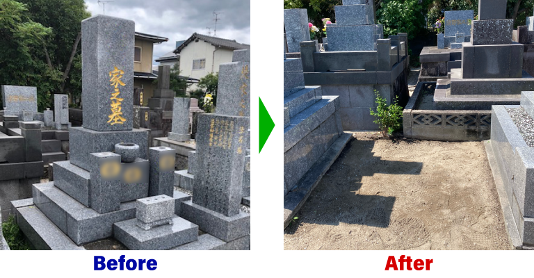 佐賀県佐賀市　寺墓地のお墓じまい