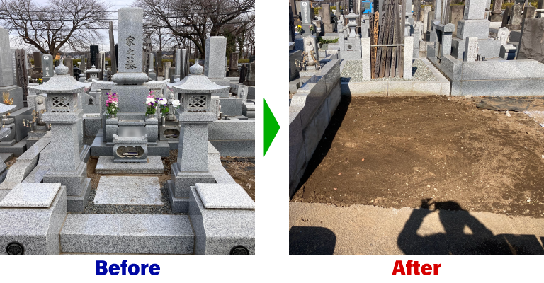 埼玉県所沢市 公営墓地のお墓じまい