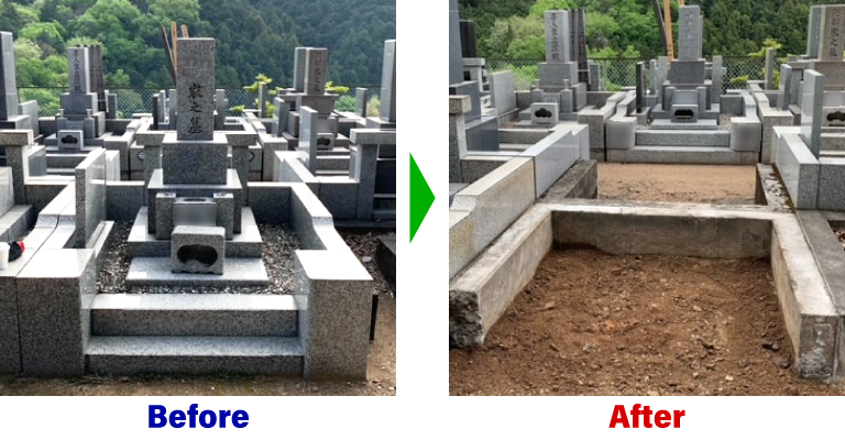 埼玉県飯能市 民営墓地のお墓じまい