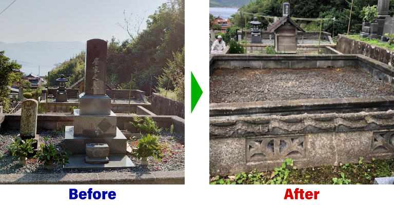 島根県隠岐郡西ノ島町　寺墓地のお墓じまい