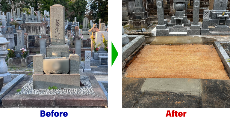 島根県松江市　寺墓地のお墓じまい