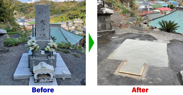 静岡県賀茂郡南伊豆町　寺墓地のお墓じまい