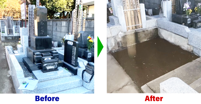 東京都調布市 寺墓地のお墓じまい