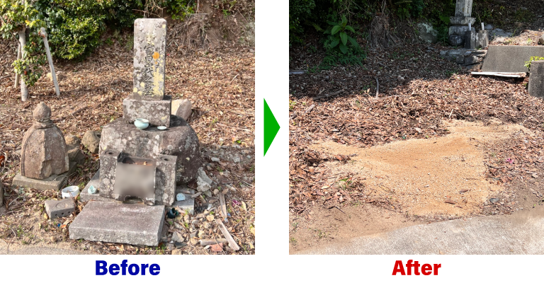 鳥取県鳥取市　寺墓地のお墓じまい