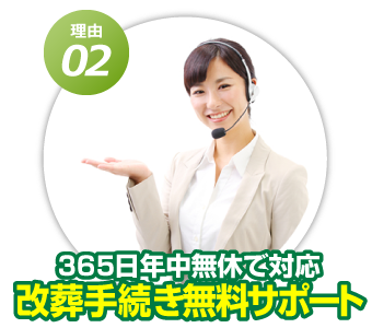 365日年中無休で対応！行政（改葬）手続き無料サポート